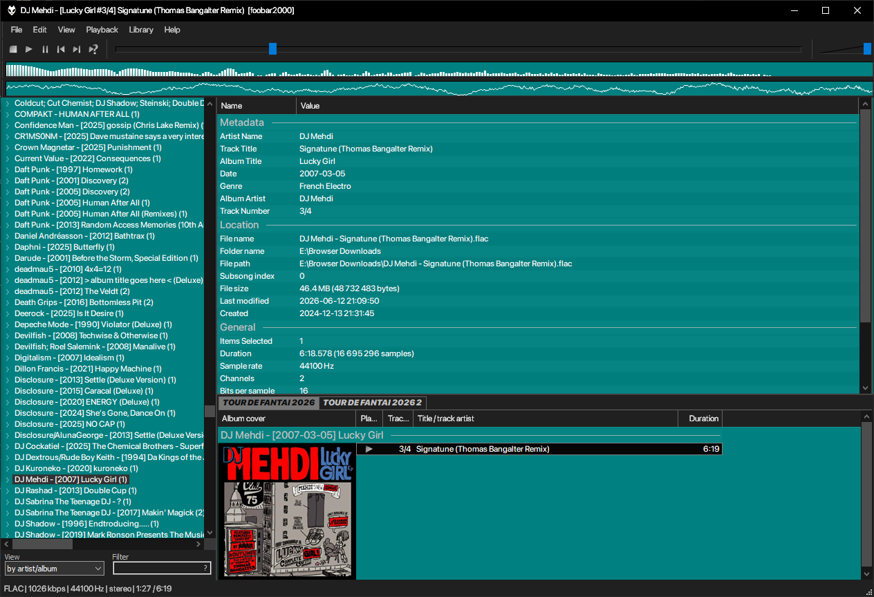 customized foobar2000 GUI